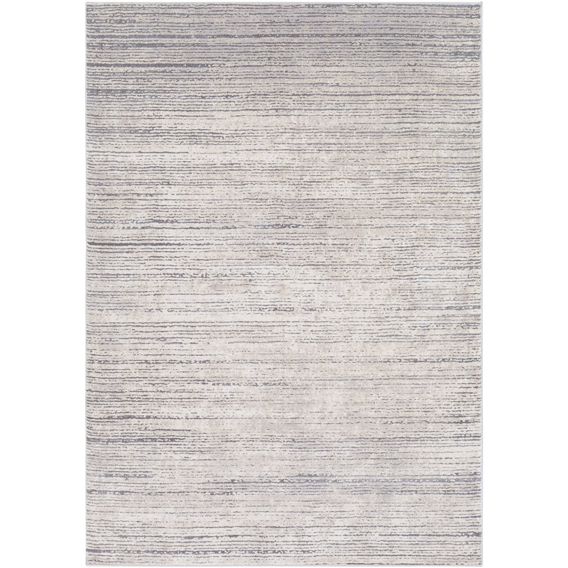 Greyleigh Bridgeton Distressed Modern Gray/Cream Sleek Area Rug